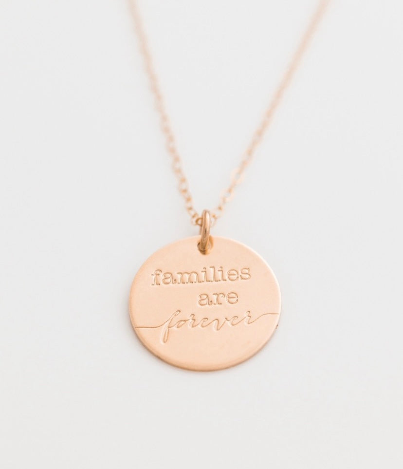 Families Are Forever Coin Necklace