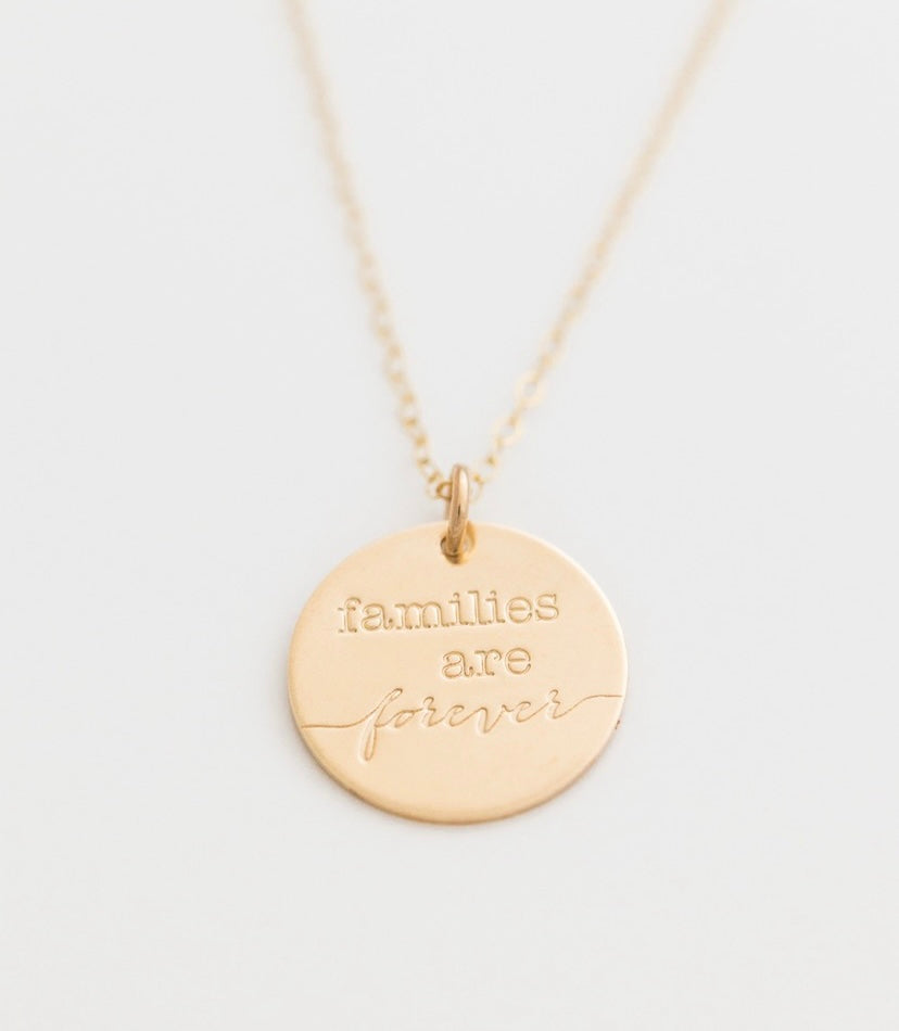 Families Are Forever Coin Necklace