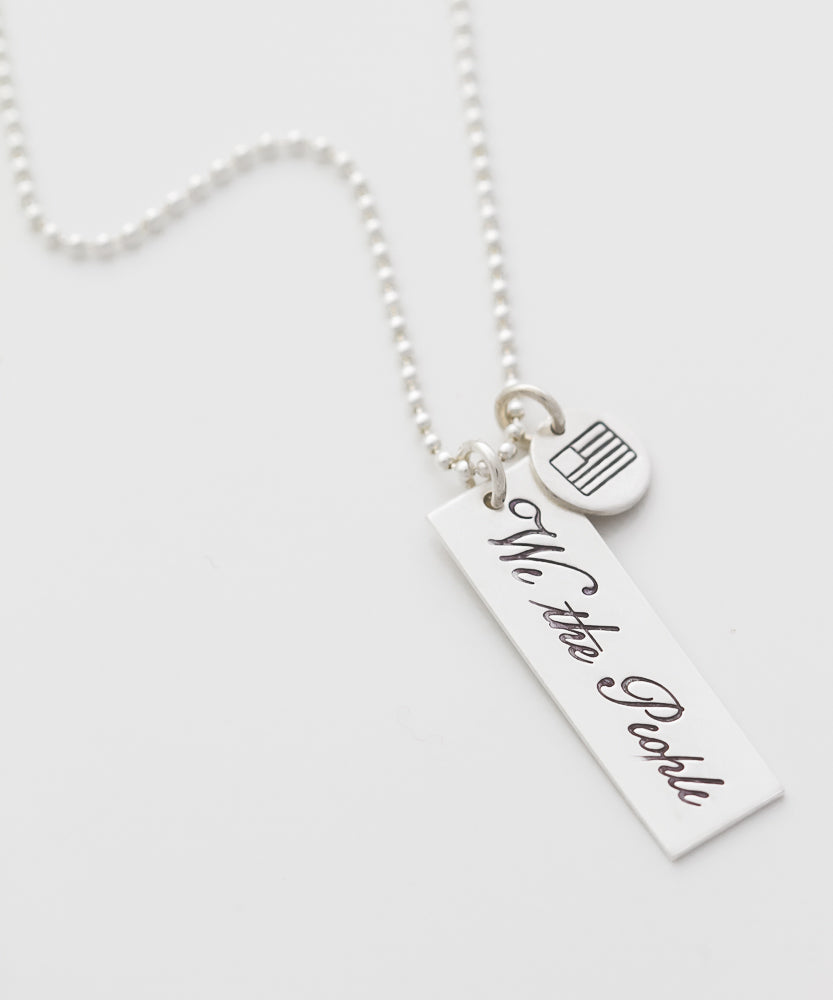 We The People Dog Tag Necklace - Unisex