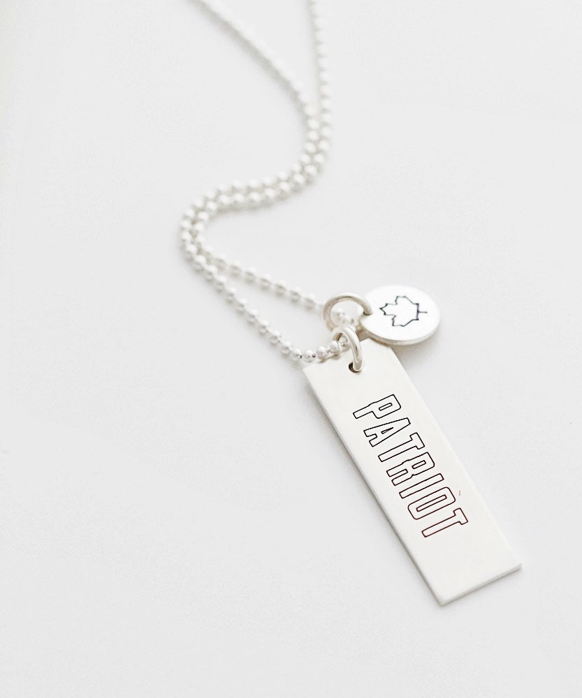 Canadian Patriot Dog Tag Necklace - Unisex