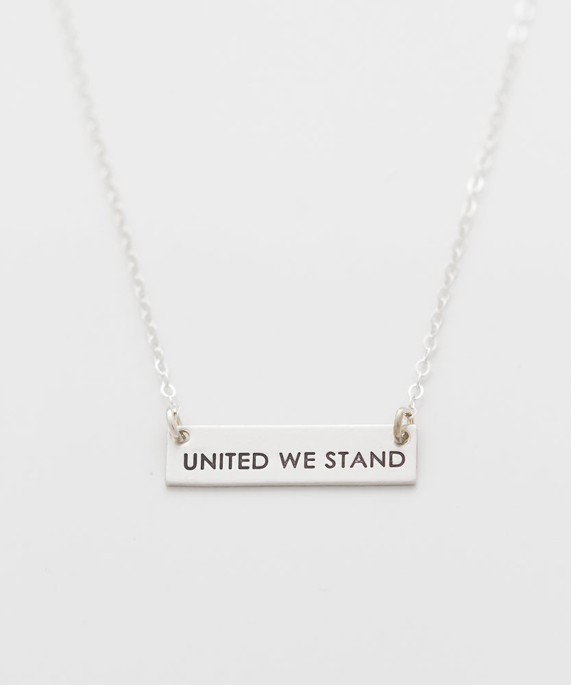 United We Stand Bar Necklace