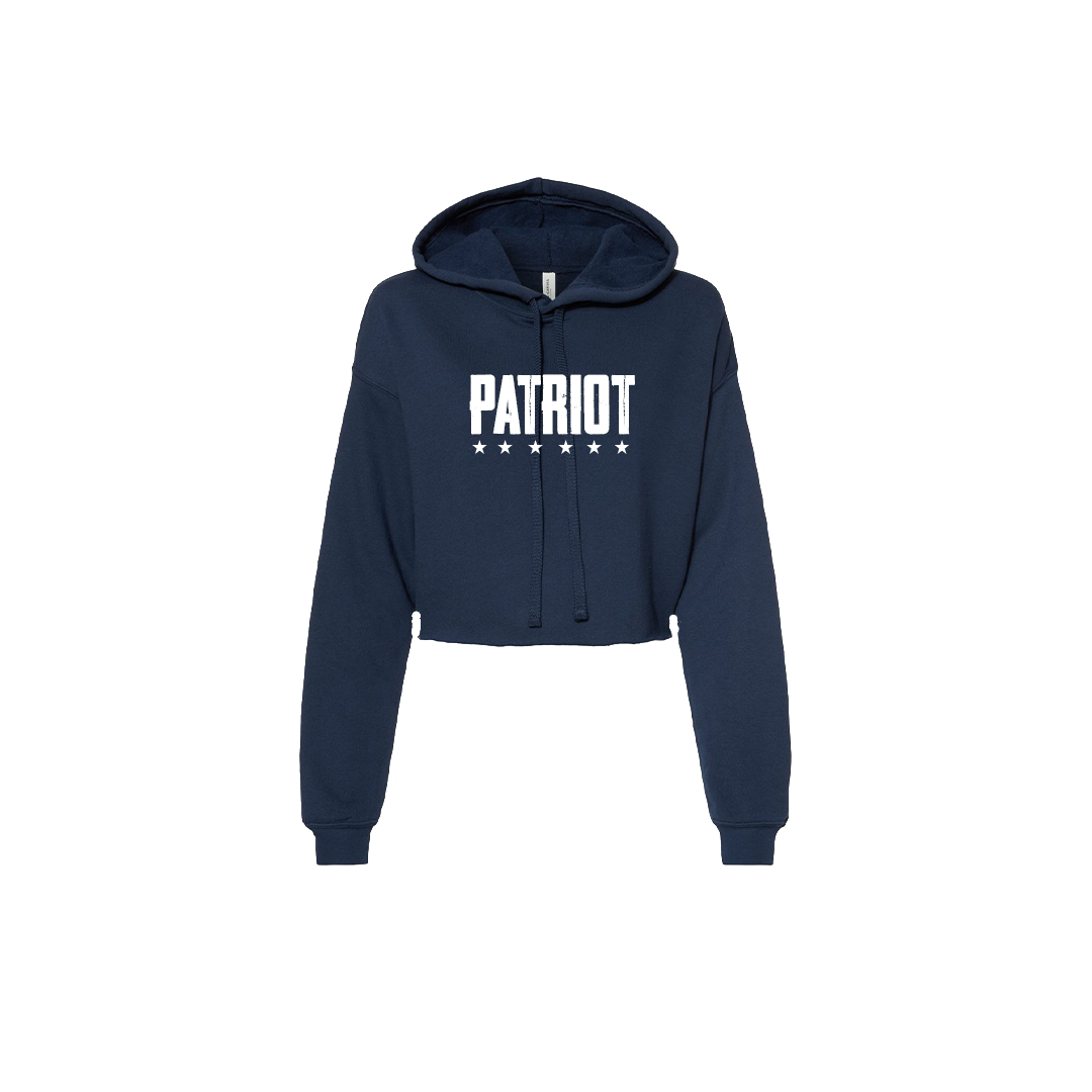 Stars & Stripes Cropped Hoodie - Womens