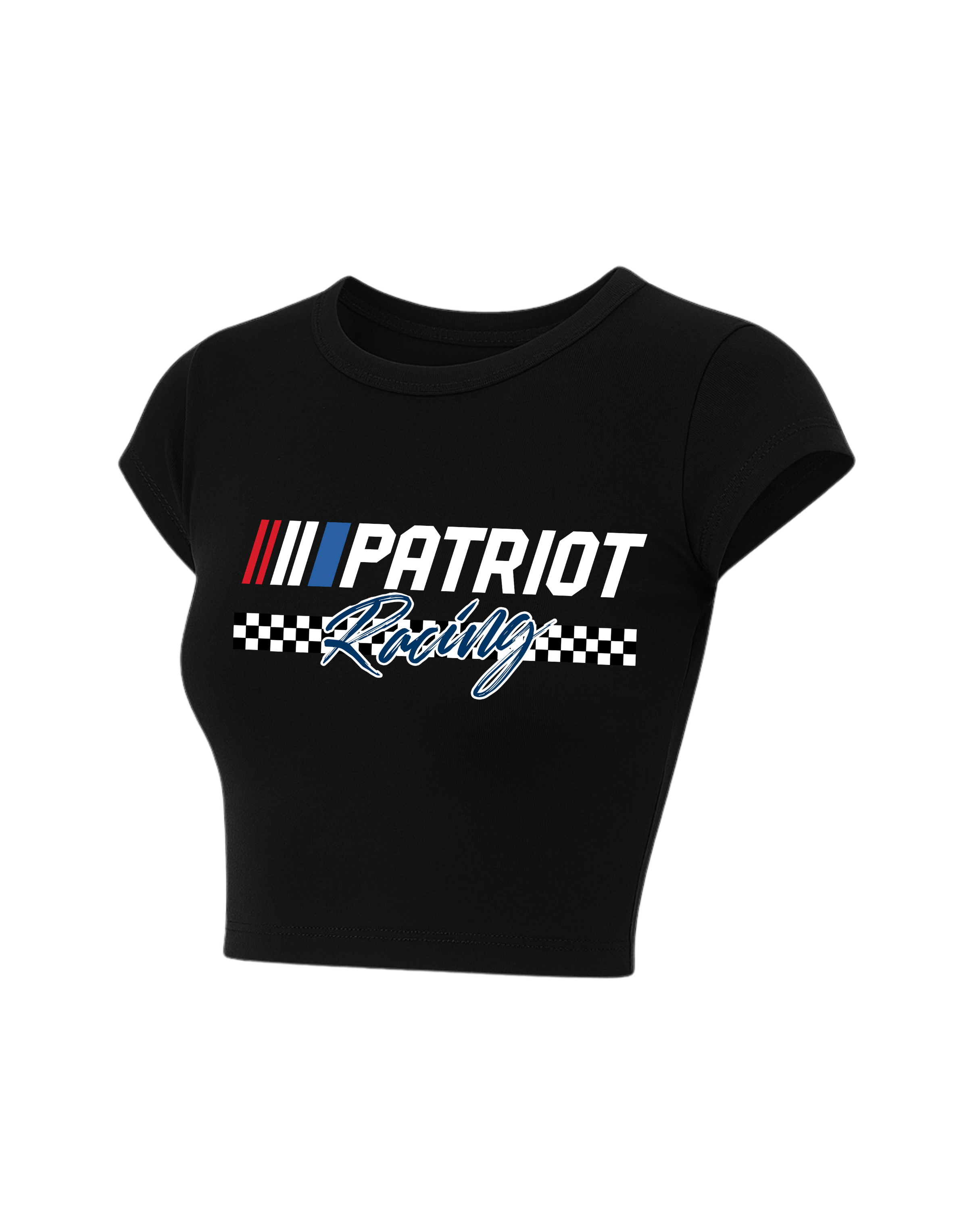 Checkered Flag Cropped Tee