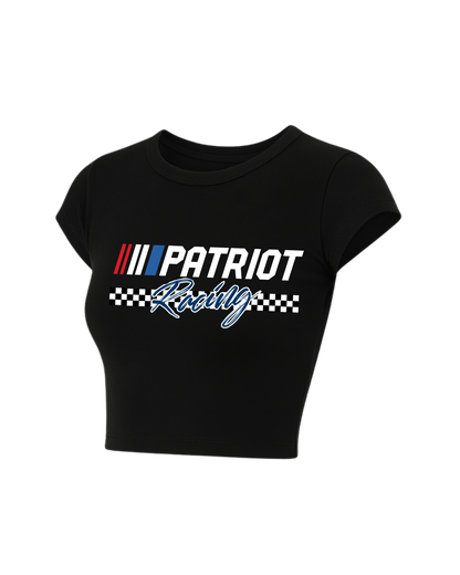 Checkered Flag Cropped Tee