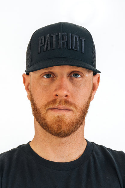 Patriot Hat - Black on Black Mesh
