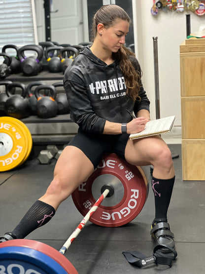 Rebecca's Patriot Barbell Club Cropped Hoodie