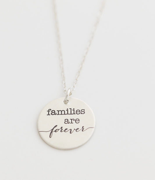 Families Are Forever Coin Necklace